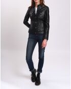 Veste en Cuir Chris noire