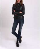 Veste en Cuir Chris noire