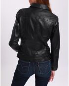 Veste en Cuir Chris noire