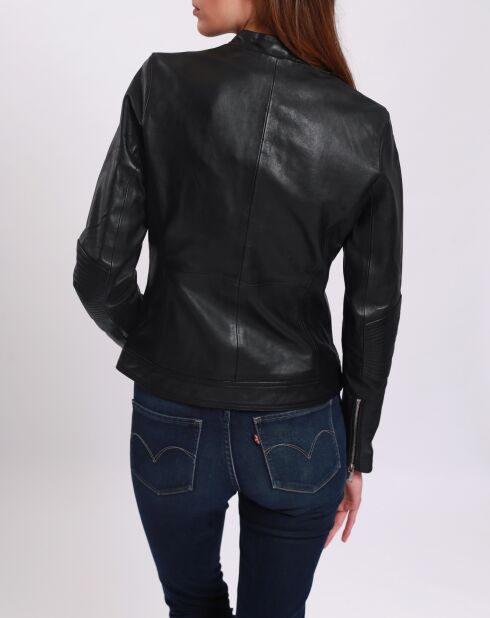 Chaqueta de cuero negra Timothe