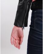 Chaqueta de cuero negra Timothe