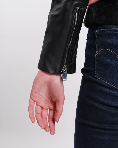 Chaqueta de cuero negra Timothe