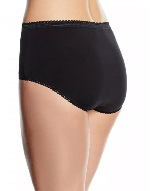 3 schwarze Midihöschen aus Baumwolle