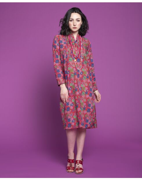 Cambric Suz Flower Rotes Kleid