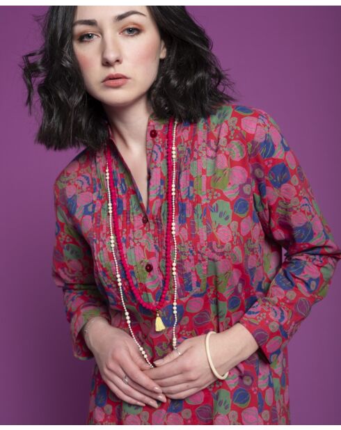 Cambric Suz Flower Rotes Kleid