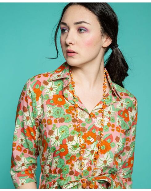 Bari Hove Cambric-Kleid in Rosa