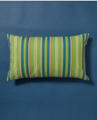 Margate canvaskussen met groen/paarse bloemenhals - 50x30 cm