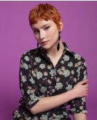 Bari Cambric Schwarzes Blumenkleid