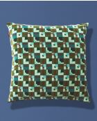 Housse de coussin en Velours Hou Émeraude D'Aberdeen