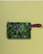 Pochette Columbine in puro velluto verde vivace - 29x19 cm