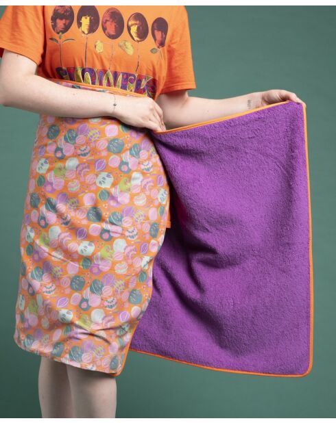 Tow Bloom oranje katoenen badhanddoek - 70x140 cm