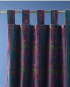 Rideau velours en Velours Ridv Vert Foncé / Fushia - 266x110 cm