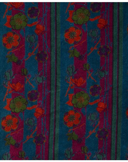 Rideau velours en Velours Ridv Vert Foncé / Fushia - 266x110 cm