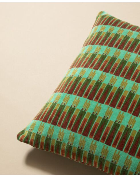 Vienna Biscay groen fluwelen nekkussen - 45x35 cm