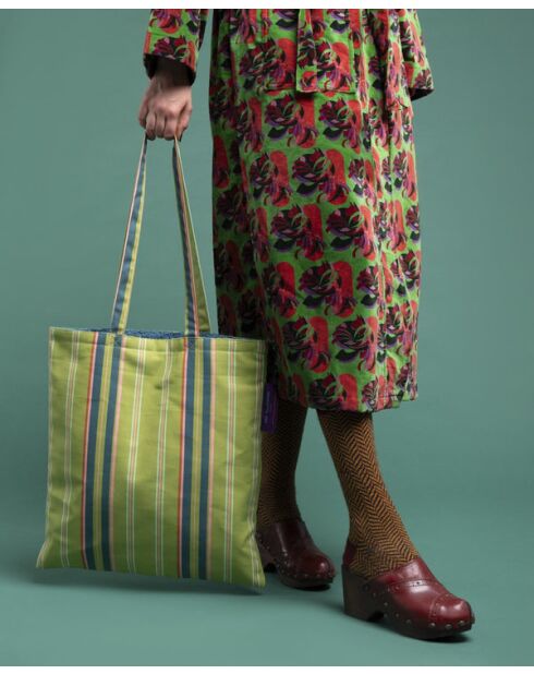 Borsa Margate Orzo in cotone verde