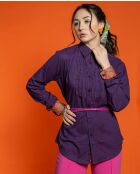 Einfarbiges lila Cambric-Che-Hemd