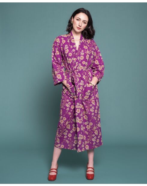 Peignoir en Cambric Long Fleur De Fleur