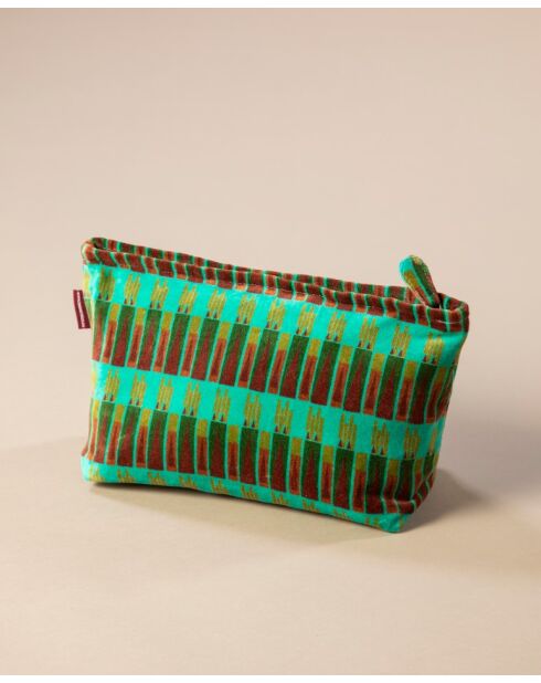 Air Vienne Biscay groen fluwelen hoesje - 33x19x13 cm