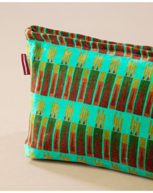 Air Vienne Biscay groen fluwelen hoesje - 33x19x13 cm