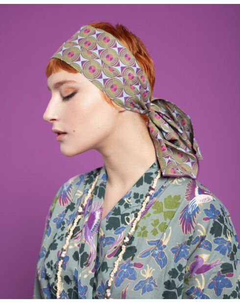 Bandeau en coton Ban Ziggy Violet