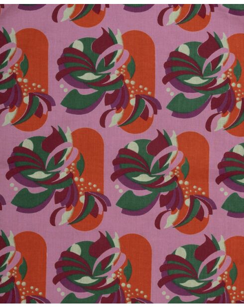 Cambric Robe Long roze oranje verdeeld