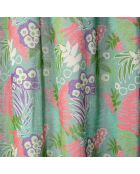 Vorhang aus Baumwoll-Voile, 260 x 110 cm, Farngrün/Rosa