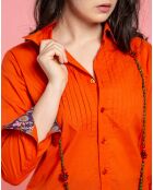 Chemise en Coton Plain orange
