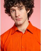 Chemise en Coton Plain orange