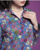 Pyjama en Cambric Pyg Bleu Fleur