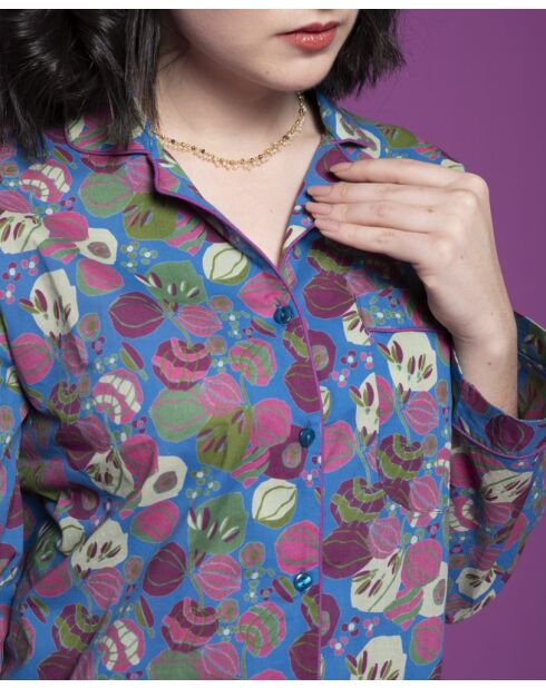 Pyjama en Cambric Pyg Bleu Fleur