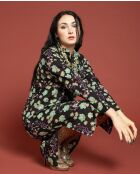 Suz zwarte jurk met cambric en bloemen