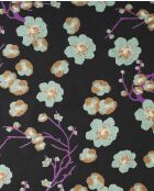 Suz zwarte jurk met cambric en bloemen