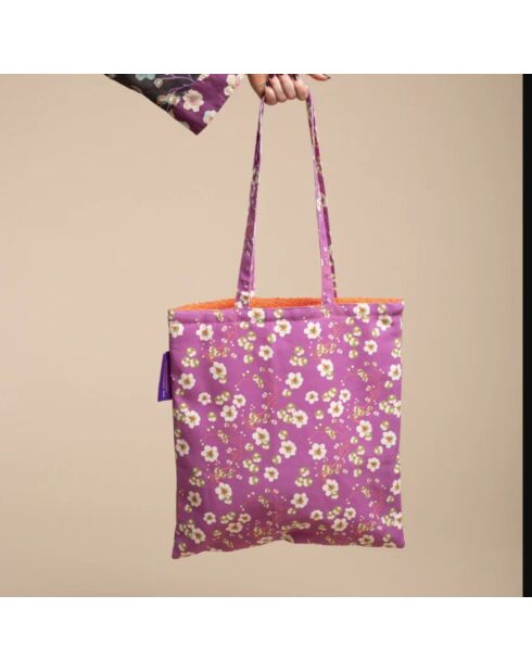 Orzo Fleur Violette Baumwolltasche