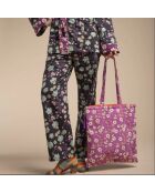 Orzo Fleur Violette Baumwolltasche