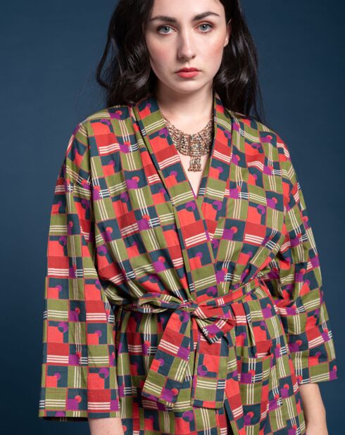 Peignoir Aberdeen rouge brique