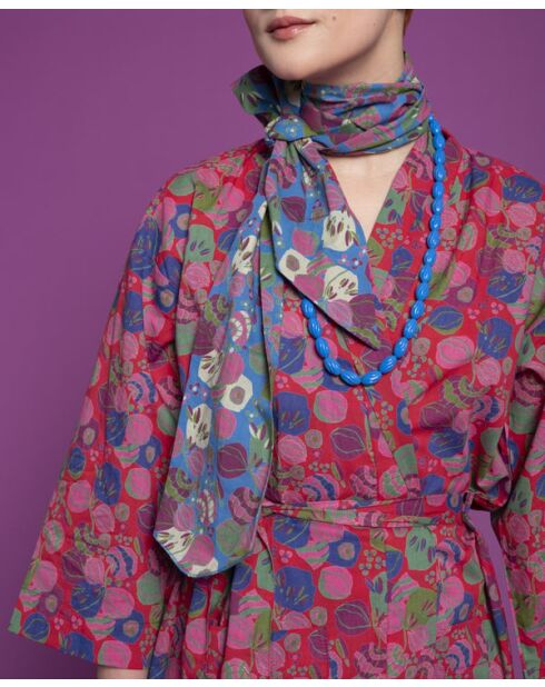 Bandeau en coton Ban Bleu Fleur