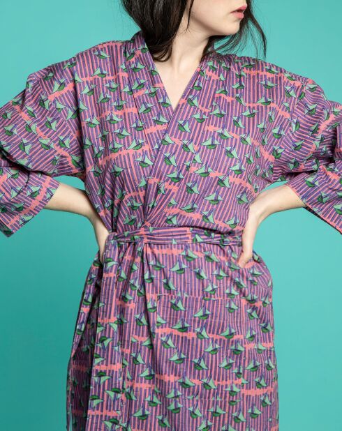 Peignoir Long Bato corail