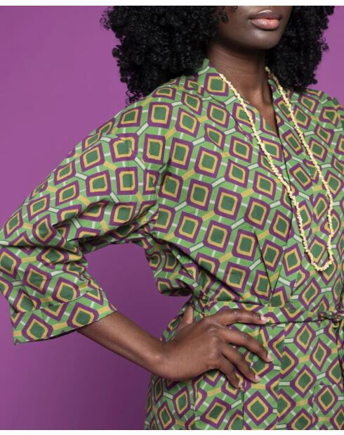 Peignoir en Cambric Long Famara Green