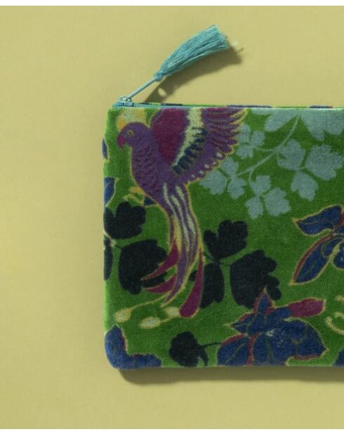 Avil Columbine fluwelen etui Vibrant Green - 21x24 cm
