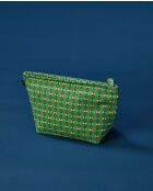 Trousse en coton Wash Ziggy Green - 33x19x13 cm