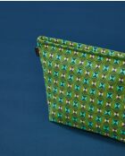 Trousse en coton Wash Ziggy Green - 33x19x13 cm