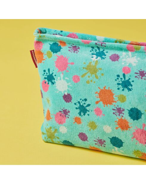 Airport XL etui van turkoois fluweel - 33x19 cm