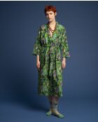 Peignoir en Cambric Long Ancolie Vert Vibrant