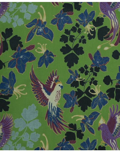 Peignoir en Cambric Long Ancolie Vert Vibrant