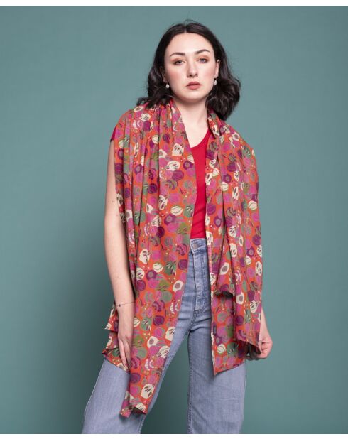 Etole en Voile Eto Orange Fleurie