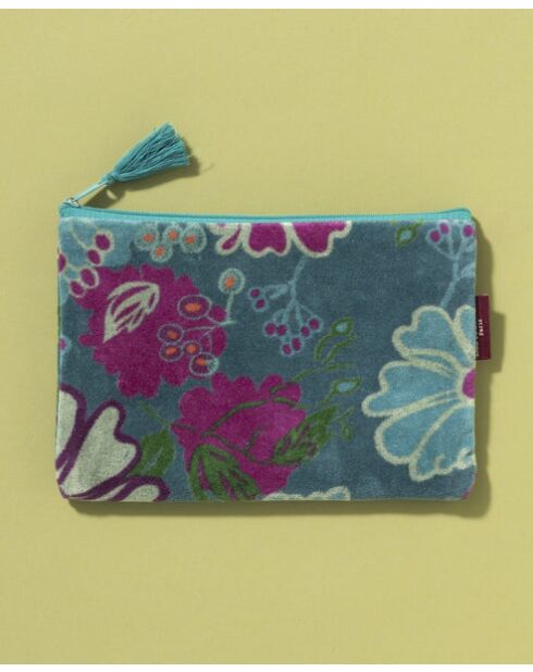 Avil Cosmos Blauwgroen fluwelen hoesje - 21x24 cm