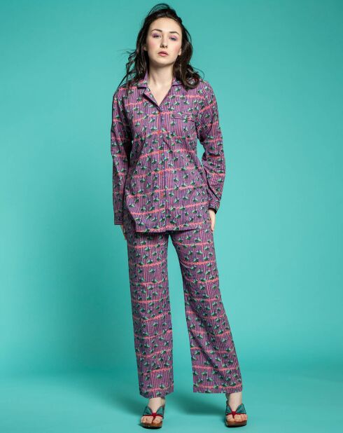 Pyjama en Coton Bato coral