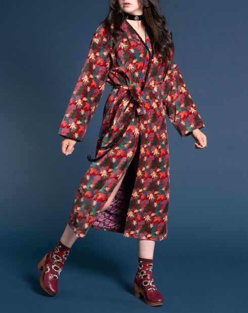 Bari Birmese koraalroze katoenen jurk