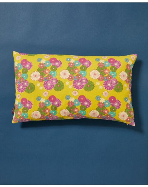 Ziggy Halskissen aus Segeltuch, goldfarben/grün, 50 x 30 cm