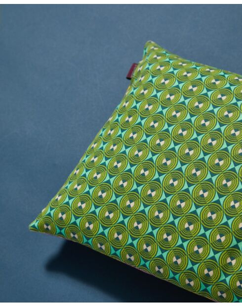 Ziggy Halskissen aus Segeltuch, goldfarben/grün, 50 x 30 cm